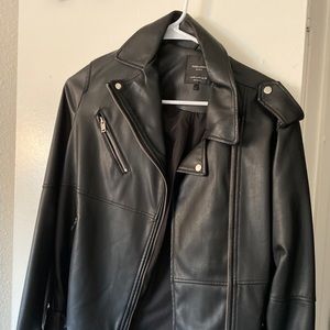 Zara leather jacket. Oversized XS